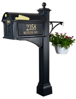 Whitehall Balmoral Ultimate Mailbox Package - Black