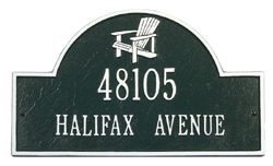 Adirondack Chair Address Plaque