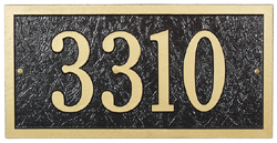 Bismark Rectangle Address Plaque