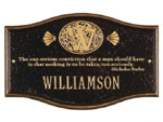 Butler Monogram Quote Plaque