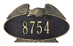 Estate Eagle Oval Address Plaque