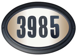Edgewood Oval Lighted Address Plaque