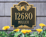 Horse Head Monogram Address Plaque