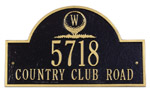 Golf Ball Monogram Address Plaque