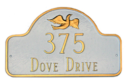 Dove Arch Address Plaque