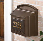 Whitehall Wall Mount Mailboxes with Address Plaque