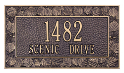 Aspen Leaf Address Plaque - Wall Mount