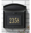 Wall Mount Mailbox with Custom Address Plaque - Black