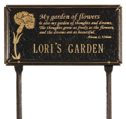 Dianthus Garden Plaque