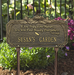 Dragonfly Poem Garden Plaque