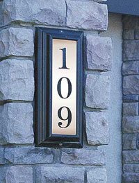 Edgewood Vertical Lighted Address Plaque