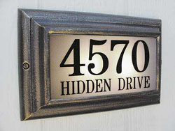 Edgewood Large Lighted Address Plaque