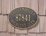 WhiteHall Hawthorne Oval Address Plaque