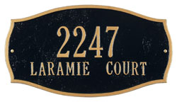 Laramie Address Plaque - Wall Mount