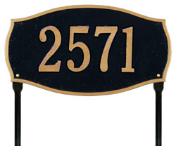 Laramie Address Plaque - Lawn Mount