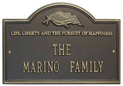 Life and Liberty Plaque - Two Line Version