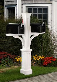 Newport Plus Double Mail Post - White