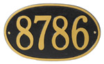 Oval Round Address Plaque