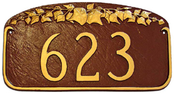 Ivy Leaf Address Plaque
