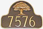 Oak Tree Arch Address Plaque