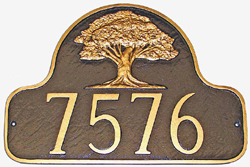 Oak Tree Arch Address Plaque