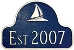 Sailboat Arch Address Plaque