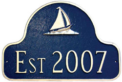 Sailboat Arch Address Plaque