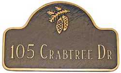 Pinecone Arch Address Plaque