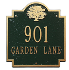 Pensacola Oak Standard Address Plaque