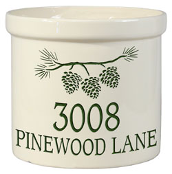 Pine Bough Crock - Version B