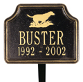 Retriever Pet Memorial Plaque