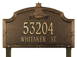 Pineapple Standard Address Plaque Lawn Mount