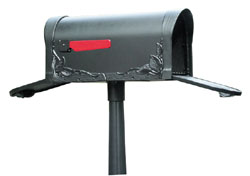 Special Lite Floral Post Mount Mailbox with Two Doors