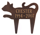 Silhouette Cat Memorial Plaque
