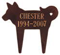 Silhouette Dog Memorial Plaque