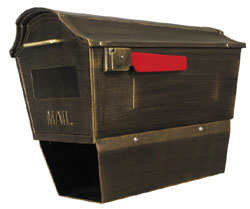 Town Square Mailbox with Newspaper Holder - Bronze