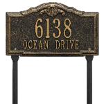 Gatewood lawn two line black with gold