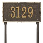 Brohman lawn one line bronze with gold