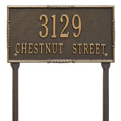 Brohman lawn two line plaque