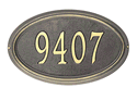 Concord Oval Classic Standard Address Plaque 