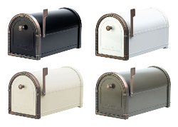 Coronado Mailboxes with Copper Accents