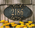 Pansy Oval Address Plaque