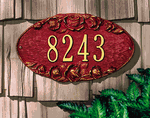 Rose Oval Address Plaque