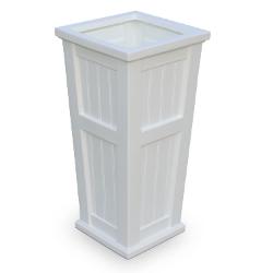 Cape Cod Tall Planter in White