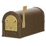 Eagle Rural Mailbox - Bronze with Gold Accents